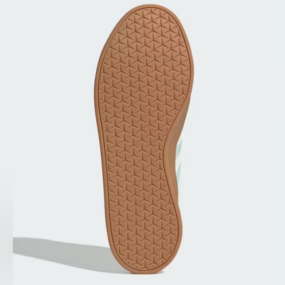 Adidas VL Court Base Cream and Light Blue Sneakers - Picture 3 of 12